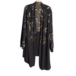 Ulla Popken Cardigan‎ Black Size 32/34 Open Front